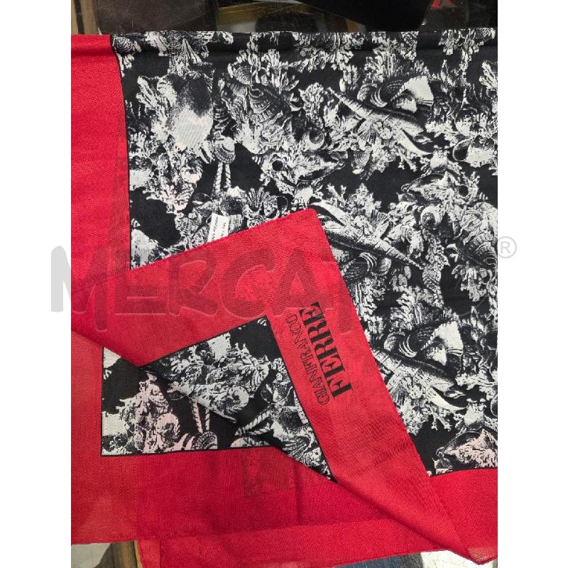 FOULARD SETA DEC BIANCO NERO E BORDINO NERO  | Mercatino dell'Usato L'aquila - loc. vetoio 1