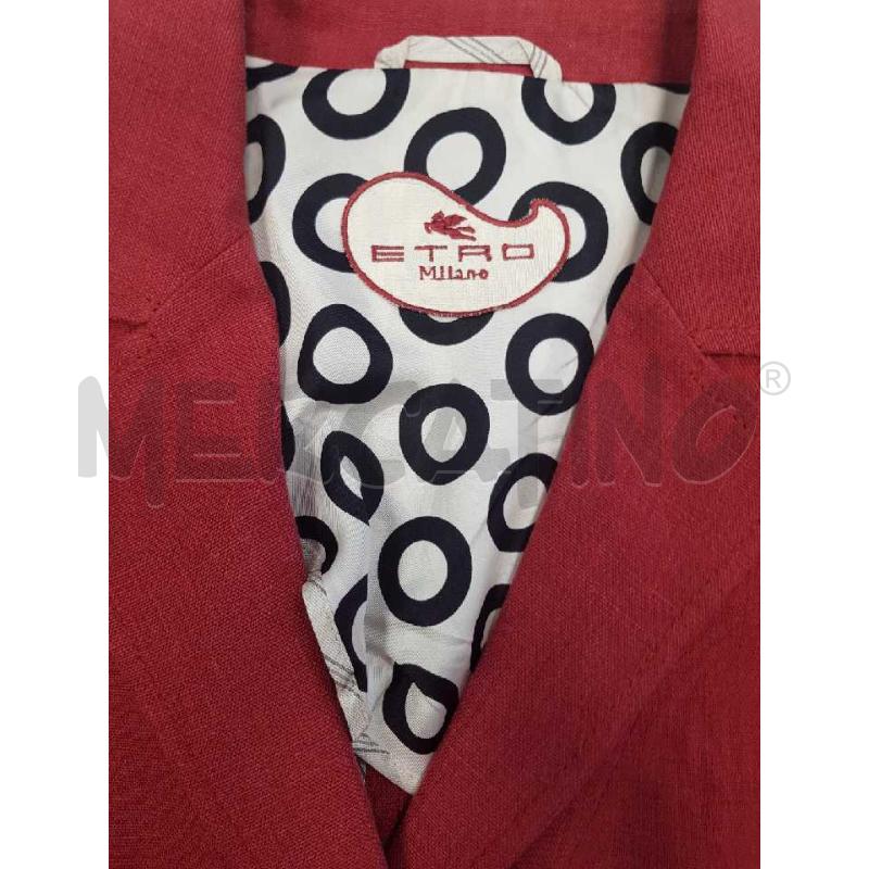 GIACCA DONNA ETRO LINO ROSSO INTERNO PIS | Mercatino dell'Usato L'aquila - loc. vetoio 3