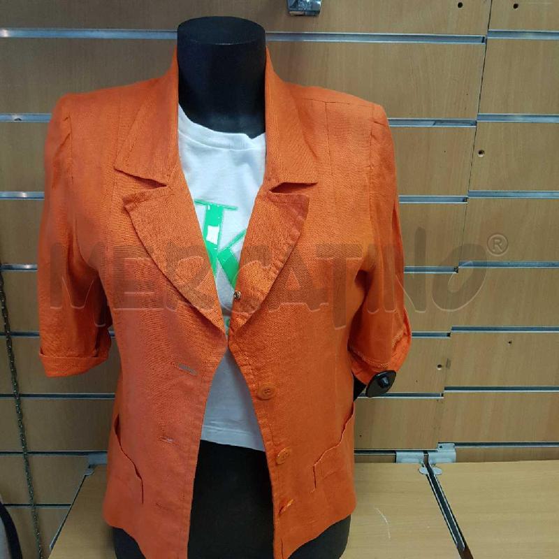 GIACCA DONNA L.SPAGNOLI IN LINO ARANCIO  | Mercatino dell'Usato L'aquila - loc. vetoio 1