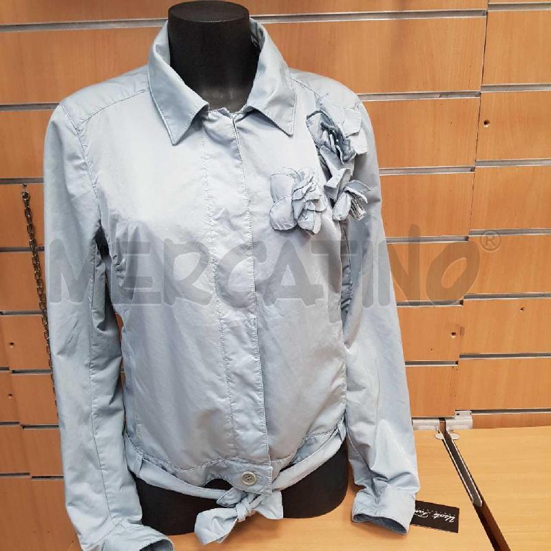 GIUBBINO DONNA PRADA CELESTE CON FIORI DECORI  | Mercatino dell'Usato L'aquila - loc. vetoio 1