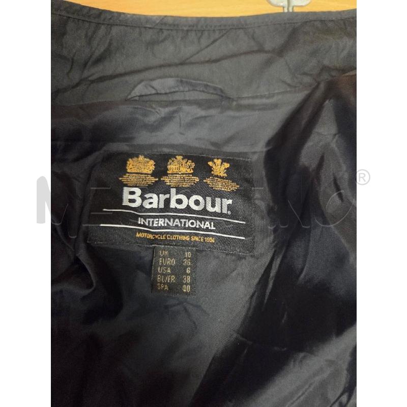 GIUBBINO DONNA  BARBOUR NERO TRAP PRIMAVERILE   | Mercatino dell'Usato L'aquila - loc. vetoio 4