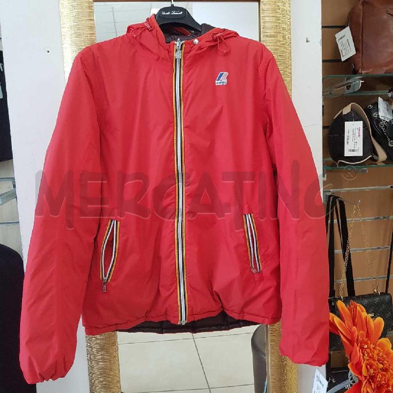 GIUBBINO UOMO  K WAYY ROSSO   IMBOTTITO   | Mercatino dell'Usato L'aquila - loc. vetoio 1
