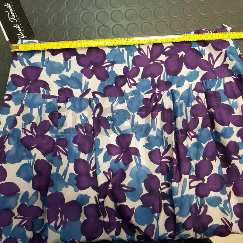 GONNA MAXMARA  PETALI VIOLA E BLU  | Mercatino dell'Usato L'aquila - loc. vetoio 3