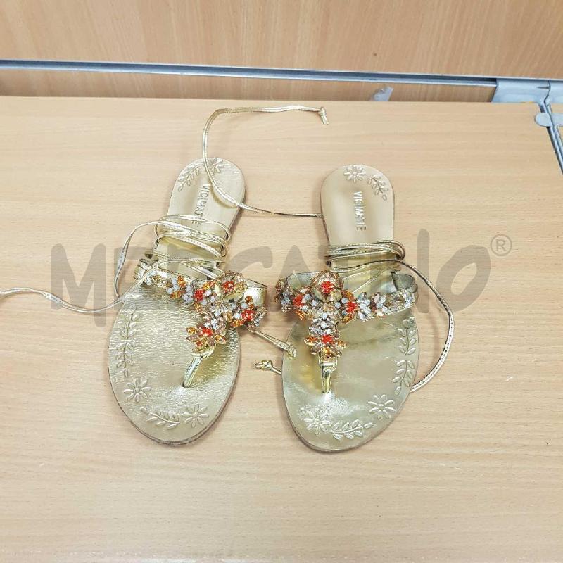 INFRADITO DONNA VICMATIE' DORATI STRASS ARANCIO  | Mercatino dell'Usato L'aquila - loc. vetoio 1
