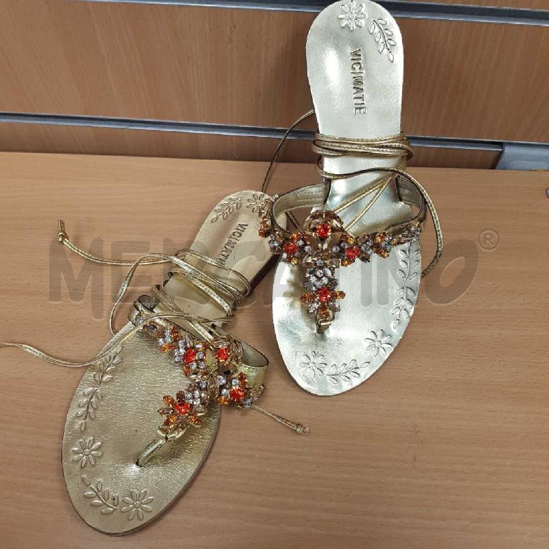 INFRADITO DONNA VICMATIE' DORATI STRASS ARANCIO  | Mercatino dell'Usato L'aquila - loc. vetoio 2