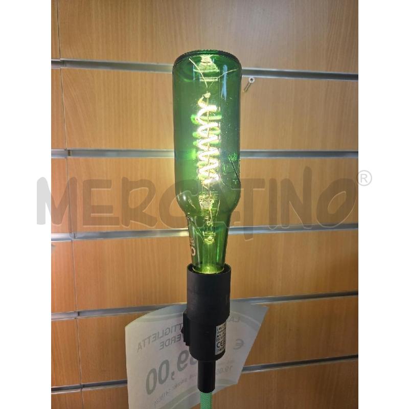 LAMPADA BOTTIGLIETTA STELO VERDE | Mercatino dell'Usato L'aquila - loc. vetoio 3
