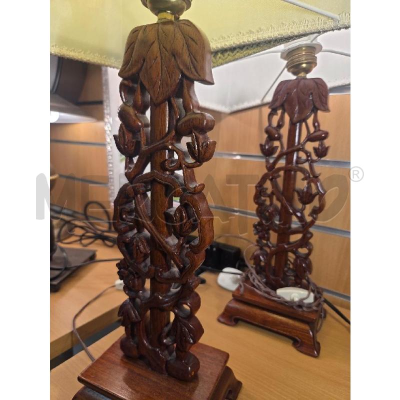 LAMPADA LEGNO LAVORATO | Mercatino dell'Usato L'aquila - loc. vetoio 2