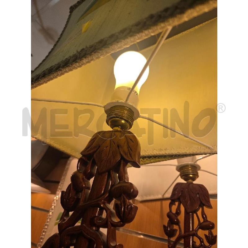 LAMPADA LEGNO LAVORATO | Mercatino dell'Usato L'aquila - loc. vetoio 3