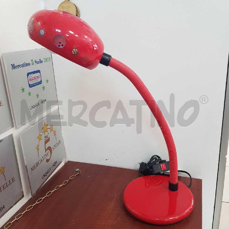 LAMPADA ROSSA DA TAVOLO GAMMALUX | Mercatino dell'Usato L'aquila - loc. vetoio 2