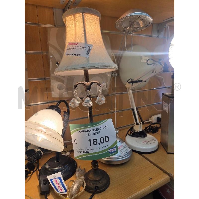 LAMPADA STELO CON PENDENTI | Mercatino dell'Usato L'aquila - loc. vetoio 1