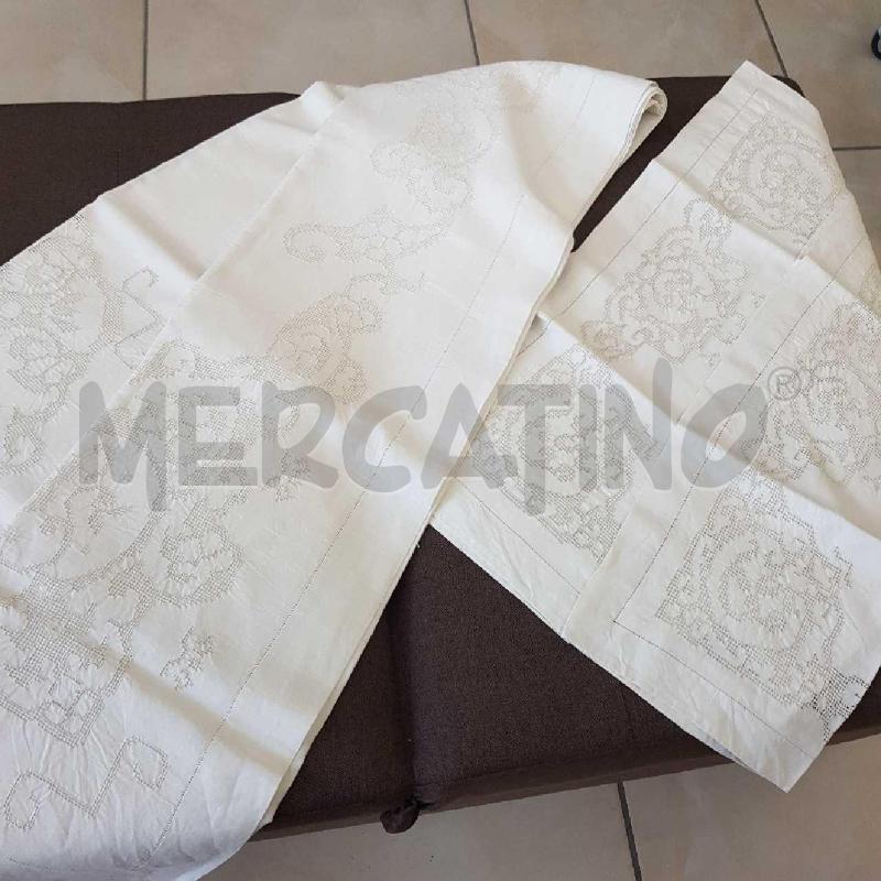 LENZUOLO MATRIMONIALE SFILATO SICILIANO + SOTTO BASSETTI  | Mercatino dell'Usato L'aquila - loc. vetoio 1