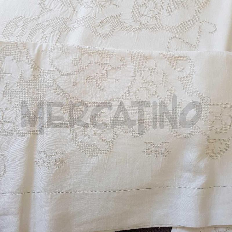 LENZUOLO MATRIMONIALE SFILATO SICILIANO + SOTTO BASSETTI  | Mercatino dell'Usato L'aquila - loc. vetoio 2
