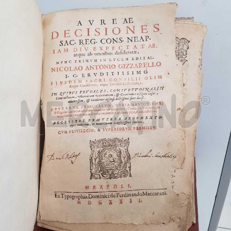LIBRO AUREAE DECISIONES 1621 | Mercatino dell'Usato L'aquila - loc. vetoio 2