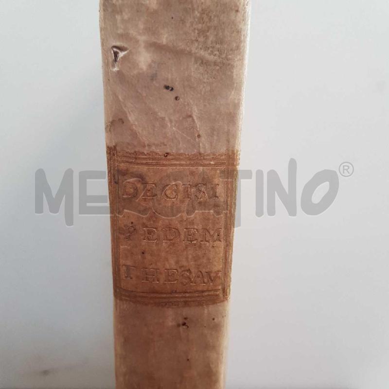LIBRO NOVAE DECISIONES SACRI  SENATUS 1622 | Mercatino dell'Usato L'aquila - loc. vetoio 2