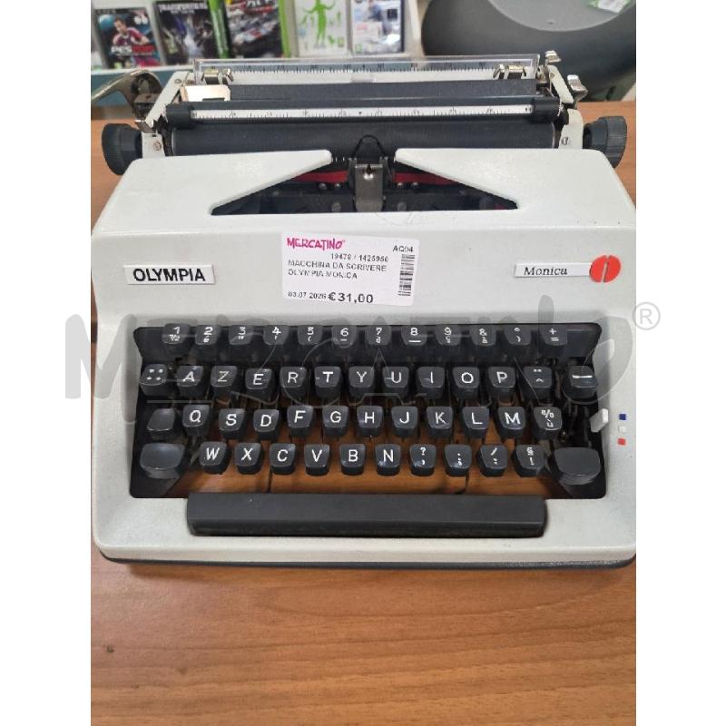 MACCHINA DA SCRIVERE OLYMPIA MONICA | Mercatino dell'Usato L'aquila - loc. vetoio 1