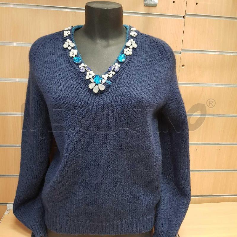MAGLIA DONNA GATTINONI BLU  C PIETRE   | Mercatino dell'Usato L'aquila - loc. vetoio 1