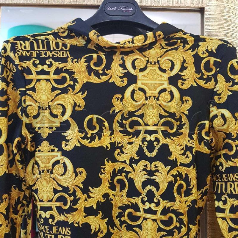 MAGLIA DONNA  VERSACE COUTURE  NERA E ORO   | Mercatino dell'Usato L'aquila - loc. vetoio 2