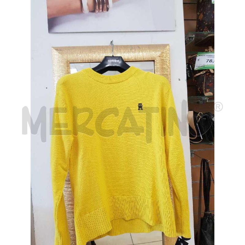 MAGLIA UOMO HILFIGHER IN COTONE GIALLO  | Mercatino dell'Usato L'aquila - loc. vetoio 1