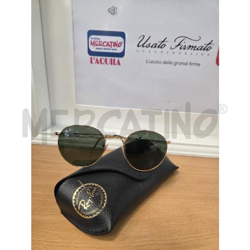 OCCHIALI DONNA DA SOLE RAYBAN TONDOI MON DORATA | Mercatino dell'Usato L'aquila - loc. vetoio 1