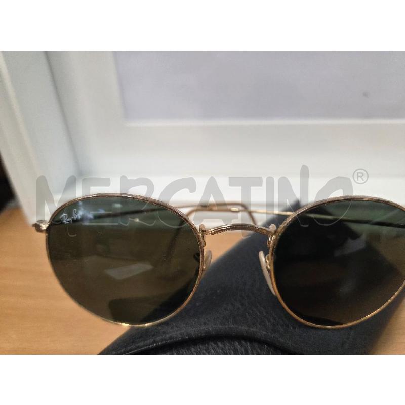 OCCHIALI DONNA DA SOLE RAYBAN TONDOI MON DORATA | Mercatino dell'Usato L'aquila - loc. vetoio 2