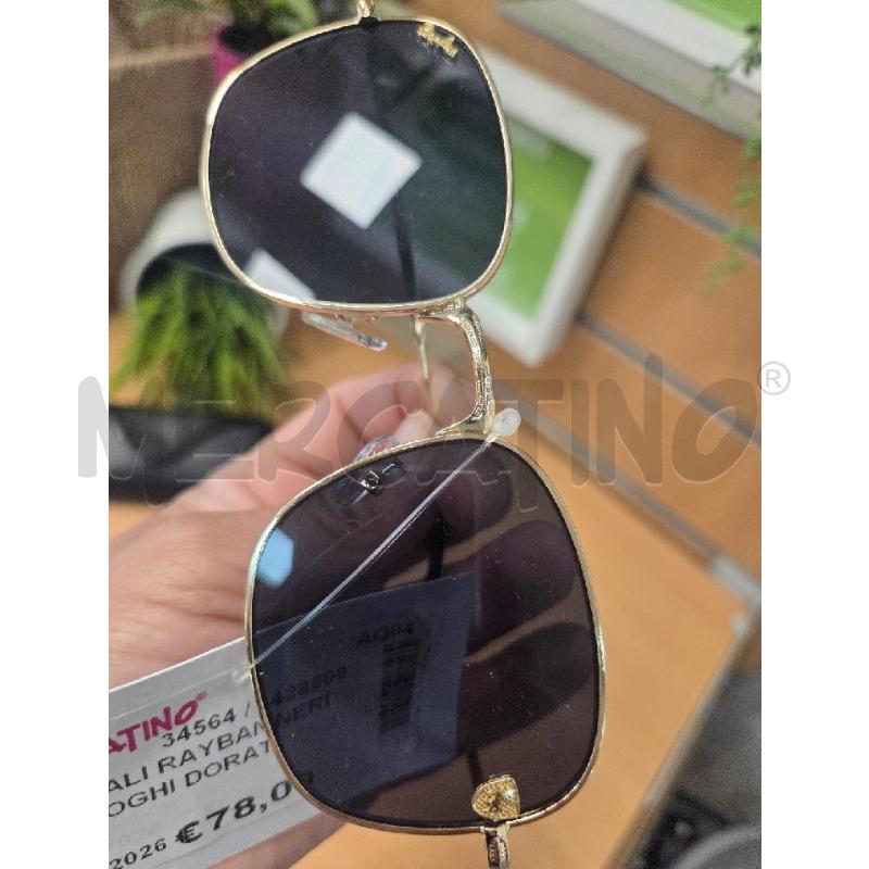 OCCHIALI RAYBAN NERI CON LOGHI DORATI RILIEVO | Mercatino dell'Usato L'aquila - loc. vetoio 3