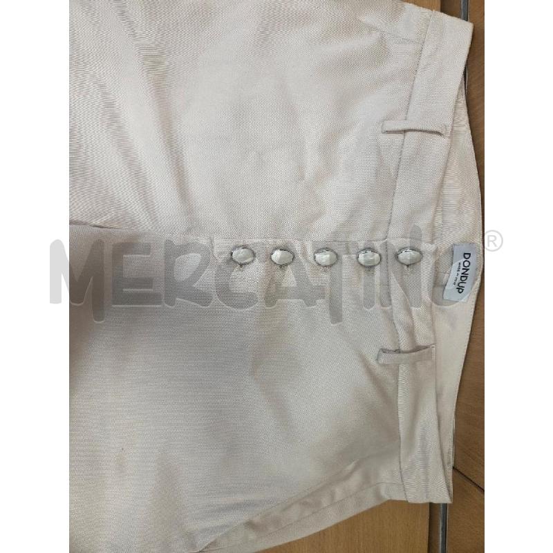 PANTALONE DONNA DONNA BEIGE DONDUP BOTTONI CROMATI E SMALTATI  | Mercatino dell'Usato L'aquila - loc. vetoio 1