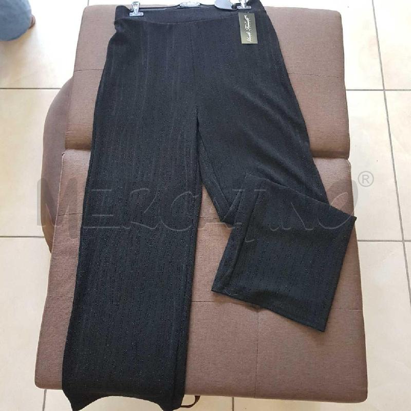 PANTALONE DONNA NERO GLITTER AMPIO  | Mercatino dell'Usato L'aquila - loc. vetoio 1