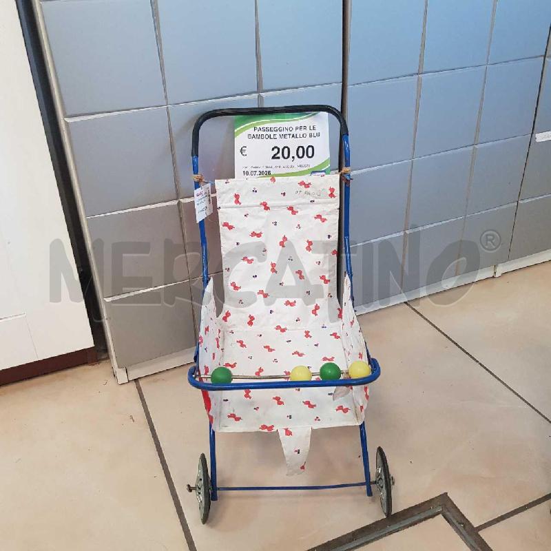 PASSEGGINO PER LE BAMBOLE METALLO BLU | Mercatino dell'Usato L'aquila - loc. vetoio 1