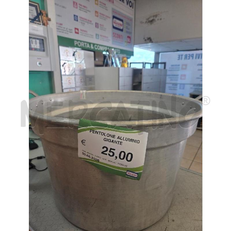 PENTOLONE ALLUMINIO GIGANTE | Mercatino dell'Usato L'aquila - loc. vetoio 1