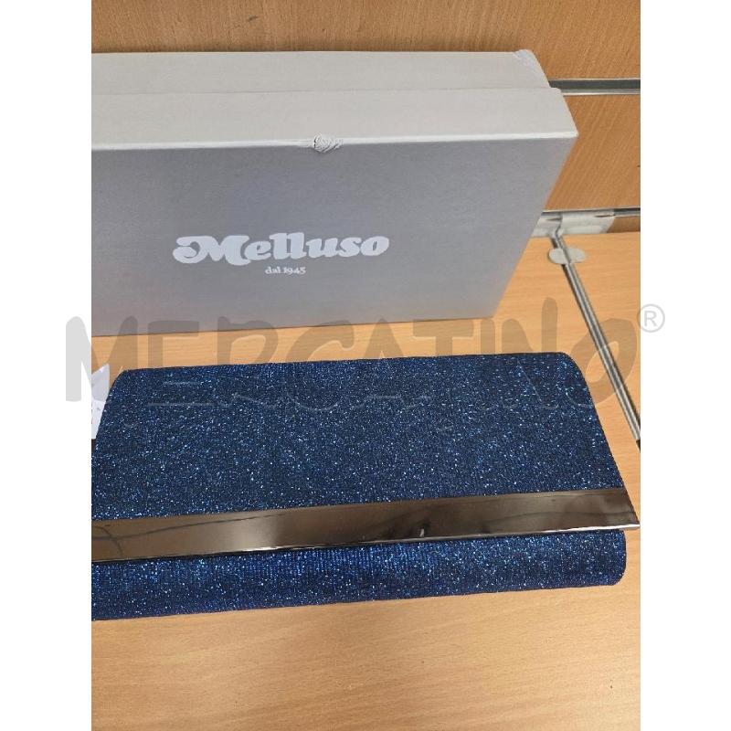 POCHETTE MELLUSO GLITTER BLU  | Mercatino dell'Usato L'aquila - loc. vetoio 1