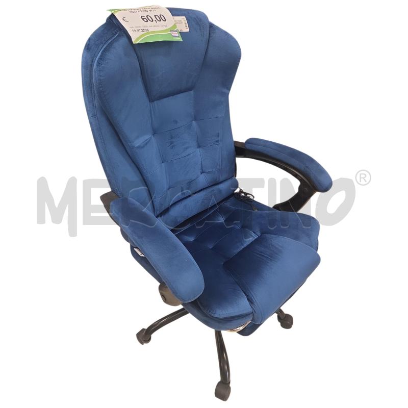 POLTRONA REGOLABILE VELLUTINO BLU | Mercatino dell'Usato L'aquila - loc. vetoio 1