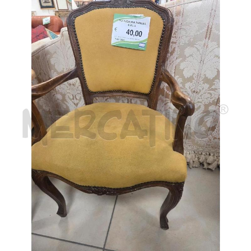 POLTRONCINA PARIGINA GIALLA | Mercatino dell'Usato L'aquila - loc. vetoio 1