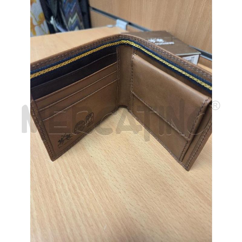 PORTA FOGLIO LA MARTINA BEIGE CON DECORO METALLO | Mercatino dell'Usato L'aquila - loc. vetoio 2