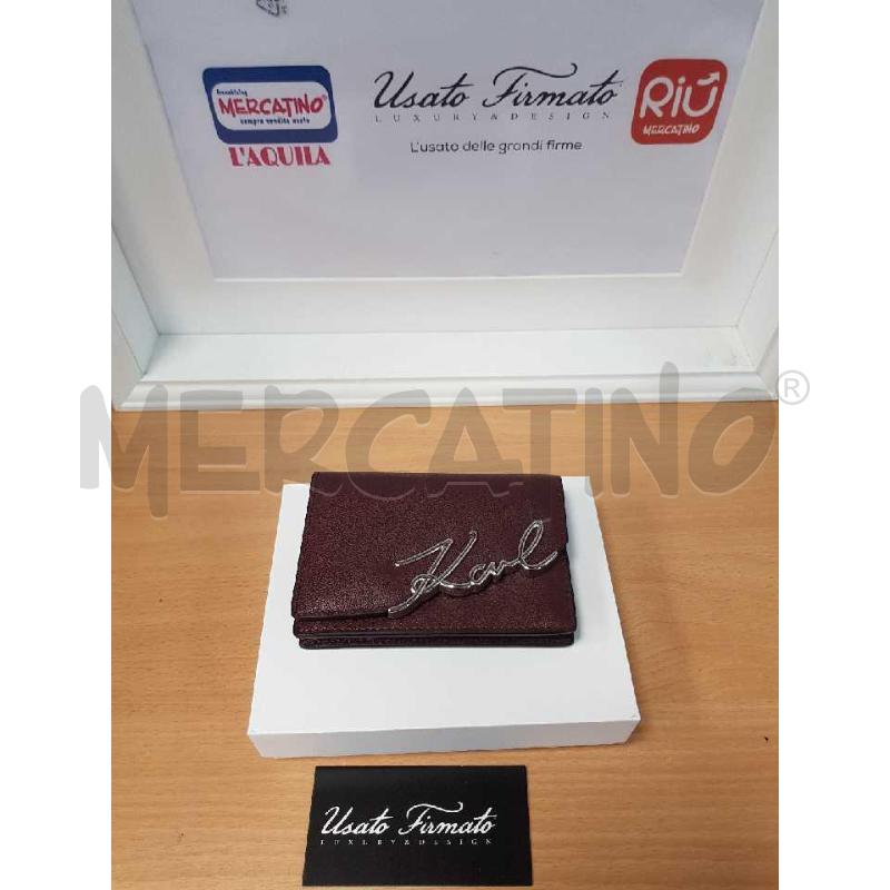 PORTA FOGLIO   KARL LAGERFIELD  BORDEAUX | Mercatino dell'Usato L'aquila - loc. vetoio 1