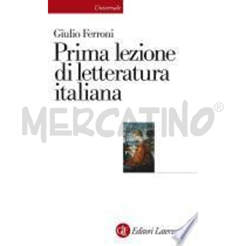 PRIMA LEZIONE DI LETTERATURA ITALIANA | Mercatino dell'Usato L'aquila - loc. vetoio 1