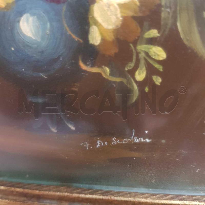 QUADRETTO VECCHIO FIORI DIPINTI SCOLARI | Mercatino dell'Usato L'aquila - loc. vetoio 4