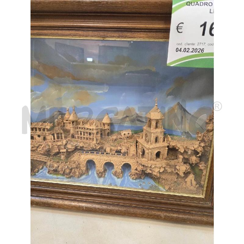 QUADRO CON PAESAGGIO LEGNO 3D | Mercatino dell'Usato L'aquila - loc. vetoio 2
