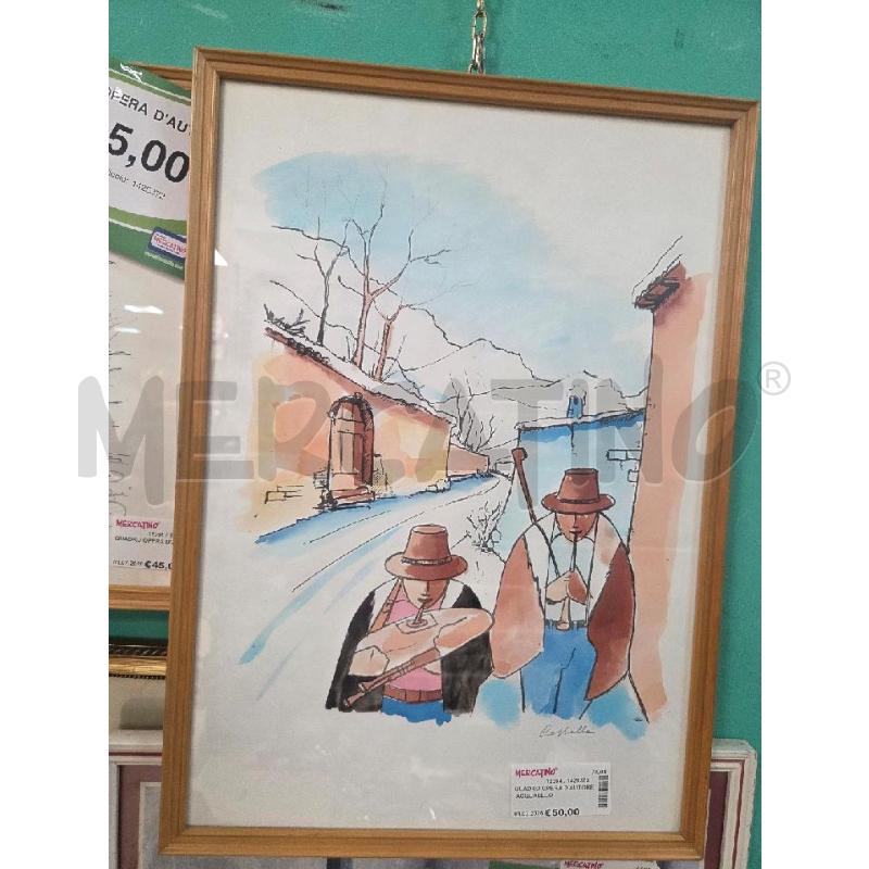 QUADRO OPERA D'AUTORE ACQUAELLO | Mercatino dell'Usato L'aquila - loc. vetoio 1
