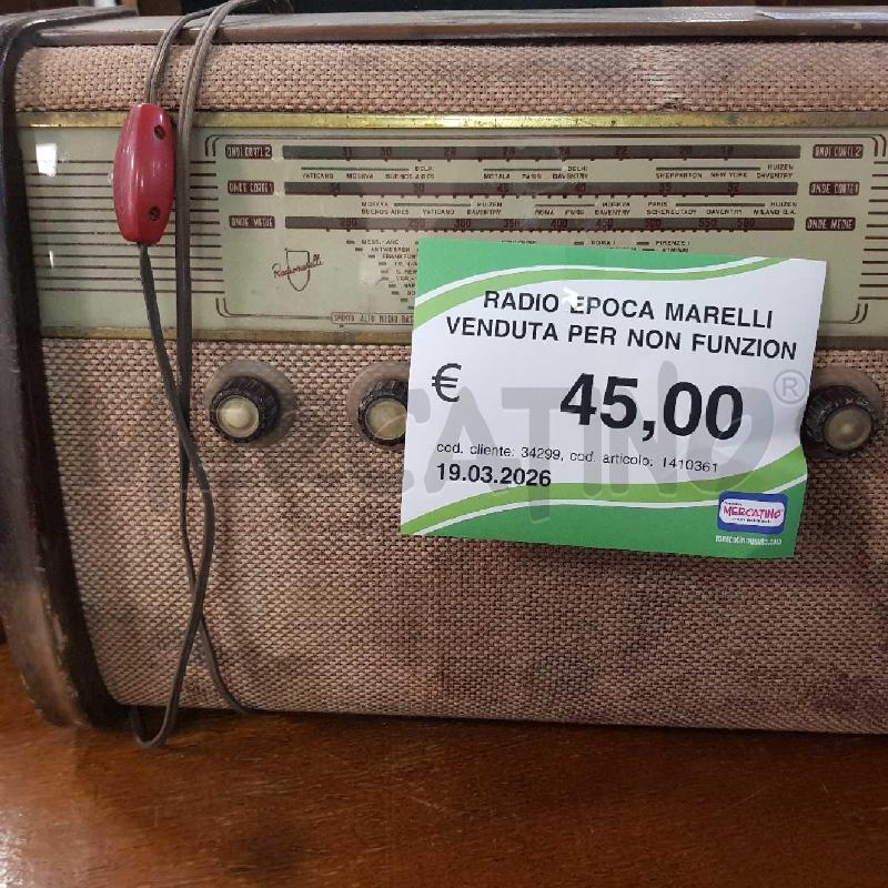 RADIO EPOCA MARELLI VENDUTA PER NON FUNZION | Mercatino dell'Usato L'aquila - loc. vetoio 3
