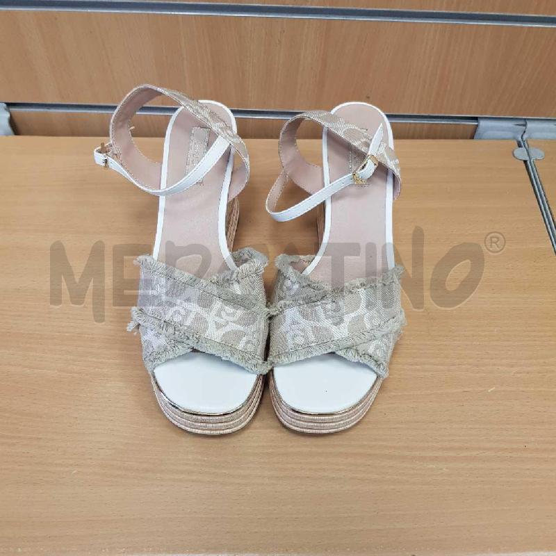 SANDALI DONNA LIU JO BEIGE LOGHI ZEPPA   | Mercatino dell'Usato L'aquila - loc. vetoio 1
