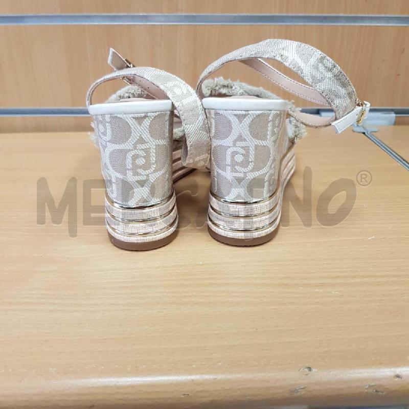 SANDALI DONNA LIU JO BEIGE LOGHI ZEPPA   | Mercatino dell'Usato L'aquila - loc. vetoio 3