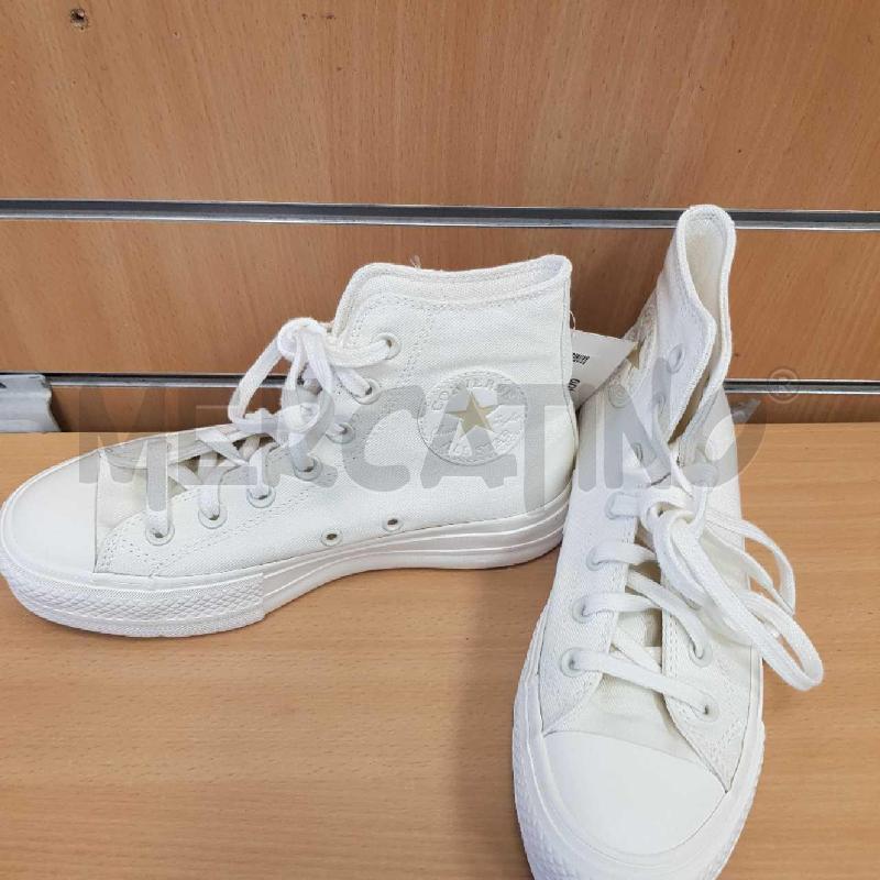 SCARPE DONNA CONVERSE EGRET PANNA LOGO PANNA TINTA  | Mercatino dell'Usato L'aquila - loc. vetoio 5