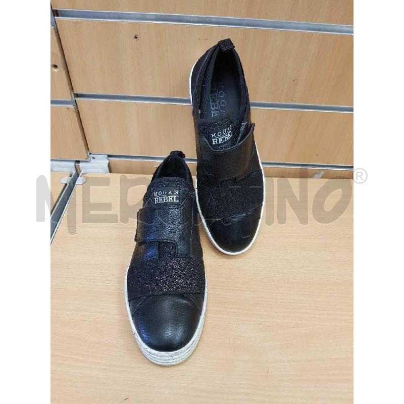 SCARPE DONNA HOGAN REBEL NERE  FASCIA GLITTER   | Mercatino dell'Usato L'aquila - loc. vetoio 2