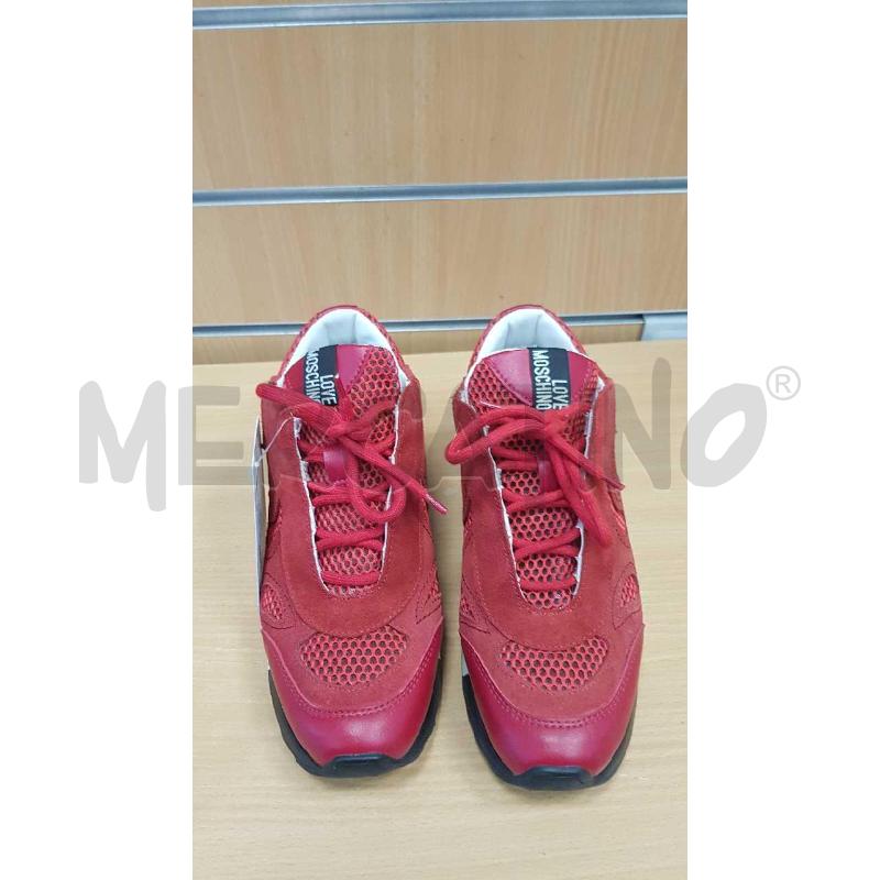 SCARPE DONNA MOSCHINO ROSSE  STRINGHE   | Mercatino dell'Usato L'aquila - loc. vetoio 1