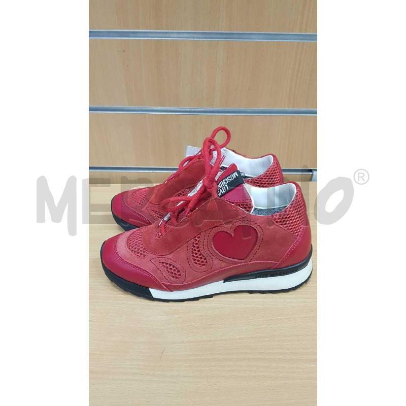 SCARPE DONNA MOSCHINO ROSSE  STRINGHE   | Mercatino dell'Usato L'aquila - loc. vetoio 2