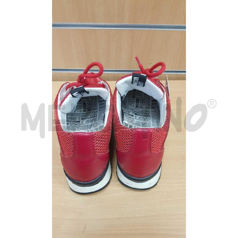 SCARPE DONNA MOSCHINO ROSSE  STRINGHE   | Mercatino dell'Usato L'aquila - loc. vetoio 3
