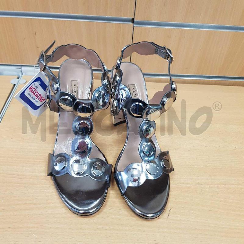 SCARPE TACCHI ALBANO  GRIGIO METALLIZZATO  | Mercatino dell'Usato L'aquila - loc. vetoio 1