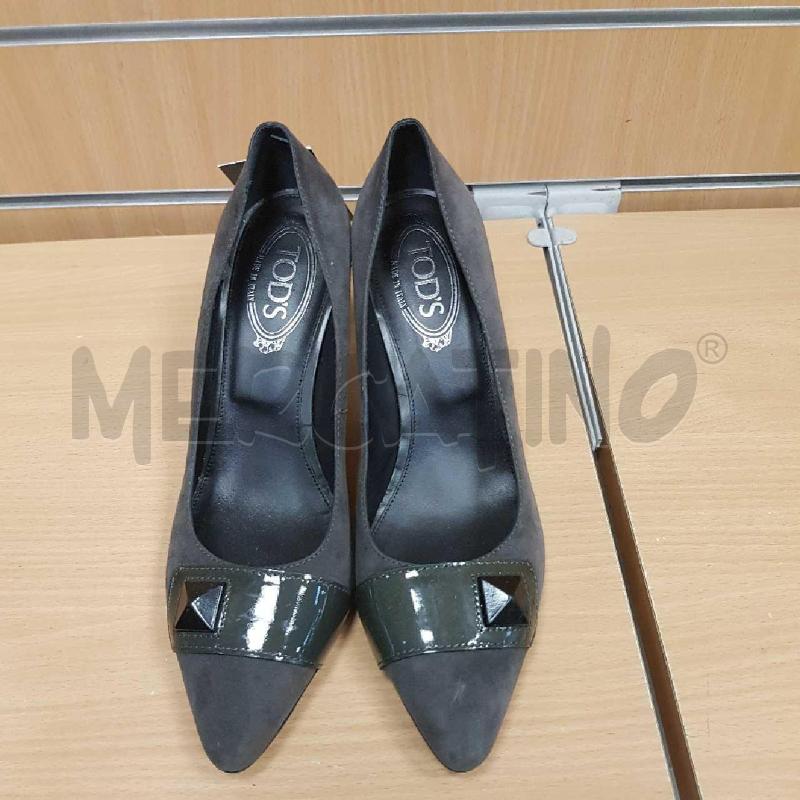 SCARPE TACCHI  TOD'S  GERIGIO SCAMOSCIATO  | Mercatino dell'Usato L'aquila - loc. vetoio 1