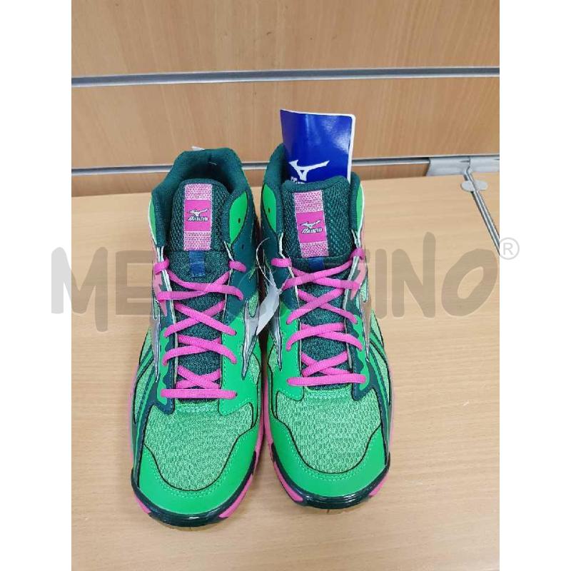 SCARPE UOMO MIZUNO  VERDI E ROSA   | Mercatino dell'Usato L'aquila - loc. vetoio 1
