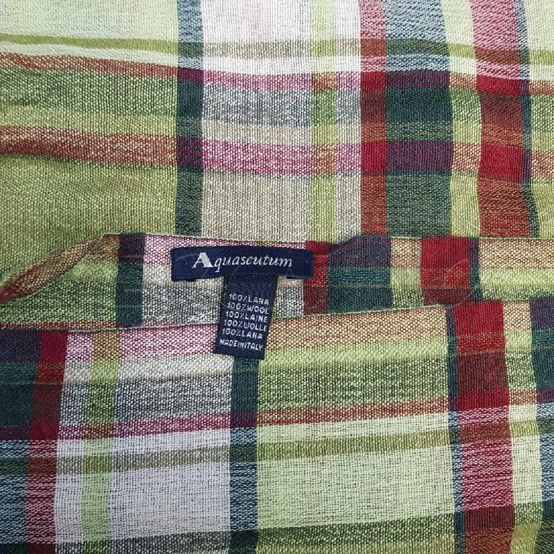 SCIARPA ACQUASCUTUM TONI VERDE E ROSSO  | Mercatino dell'Usato L'aquila - loc. vetoio 2